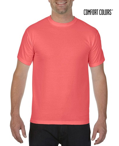 Comfort Color 반팔 라운드 티셔츠 Neon Red